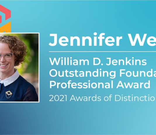 2021 William D. Jenkins Award for Outstanding Foundation Professional: Jennifer Webb 2021-FFE-AOD_Professional